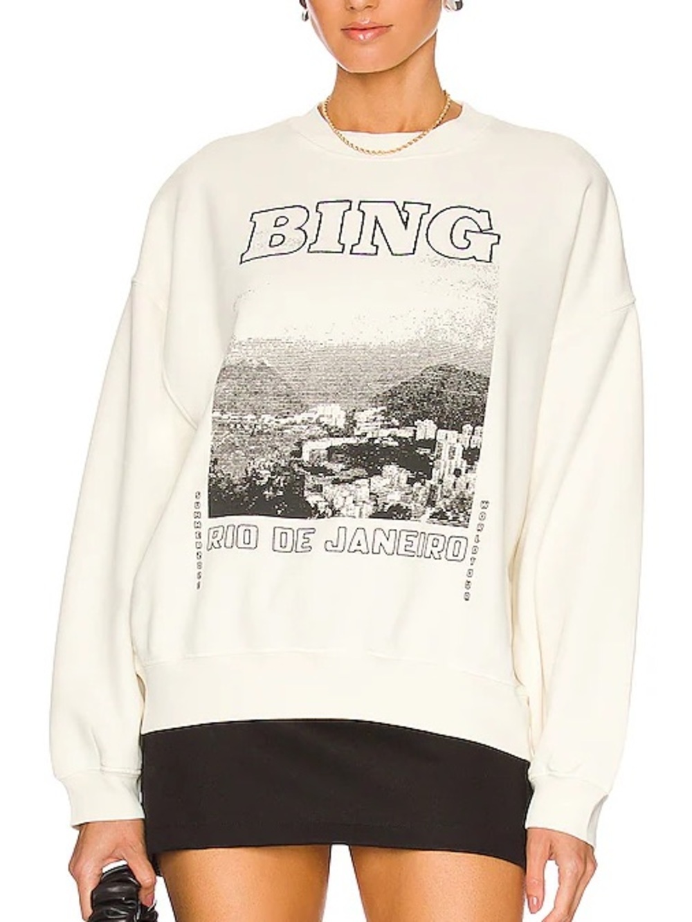 Anine Bing Jaci Sweatshirt Rio De Janeiro Size Large